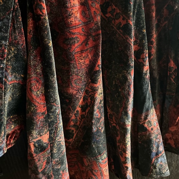 Free People Printed Burnout Velvet Backless Romper - Picture 7 of 15